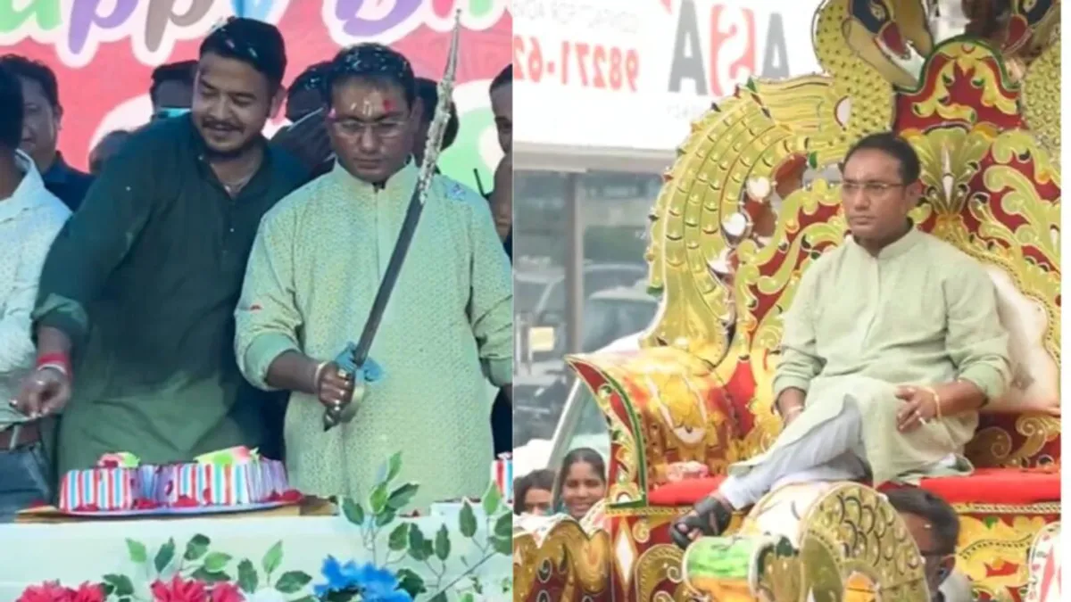 छत्तीसगढ़ के कैबिनेट मंत्री गुरु रुद्र कुमार ने तलवार से काटा केक, वायरल वीडियो पर सियासत तेज NewsTak