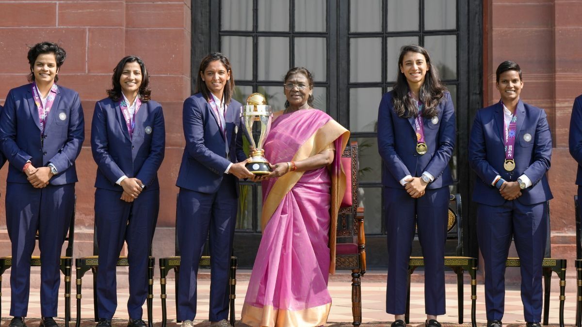 Team India with President