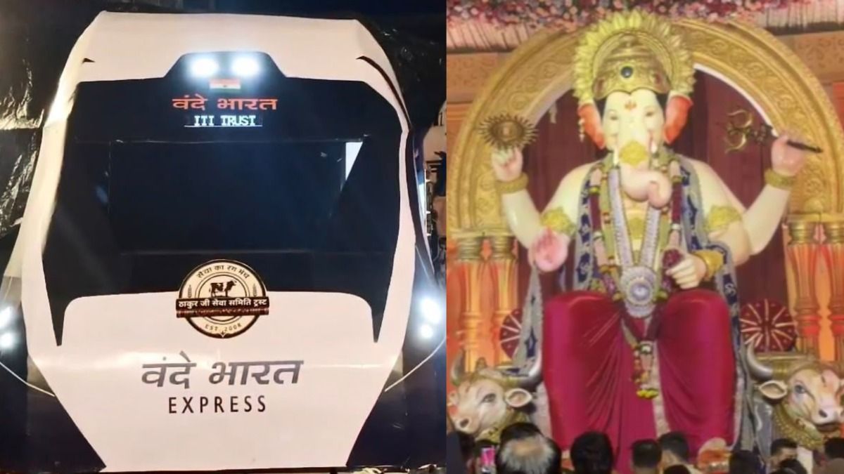 वंदे भारत वाला गणेश पंडाल
