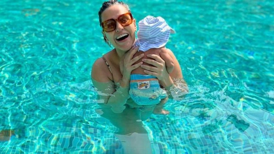 Neha Dhupia with son Guriq Neha Dhupia with son Guriq