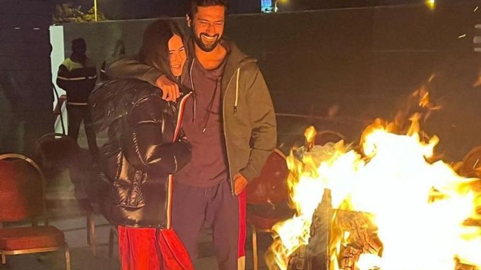 Vicky kaushal and Katrina Kaif lohri celebrations Vicky kaushal and Katrina Kaif lohri celebrations