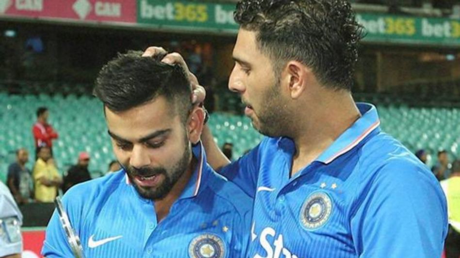 VIrat kohli and Yuvraj Singh VIrat kohli and Yuvraj Singh