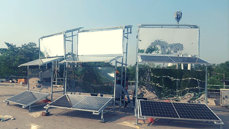 पोर्टेबल सोलर पीवी टावर (साभार: IIT दिल्ली) पोर्टेबल सोलर पीवी टावर (साभार: IIT दिल्ली)