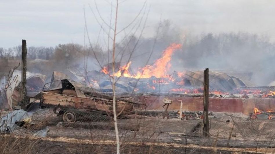 यूक्रेन में रूसी हमले से तबाही यूक्रेन में रूसी हमले से तबाही