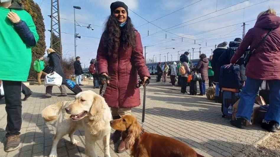 Indian students with their pets in Ukraine Indian students with their pets in Ukraine