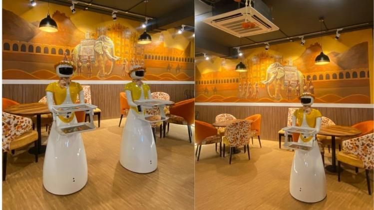 Noida delhi NCR First robotic restaurant