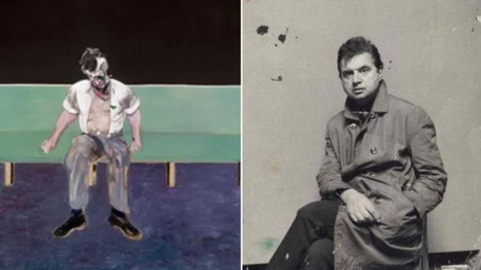 Lucian Freud painting by Francis Bacon and Francis Bacon (Photograph: Sotheby's and Wikipedia) Lucian Freud painting by Francis Bacon and Francis Bacon (Photograph: Sotheby's and Wikipedia)