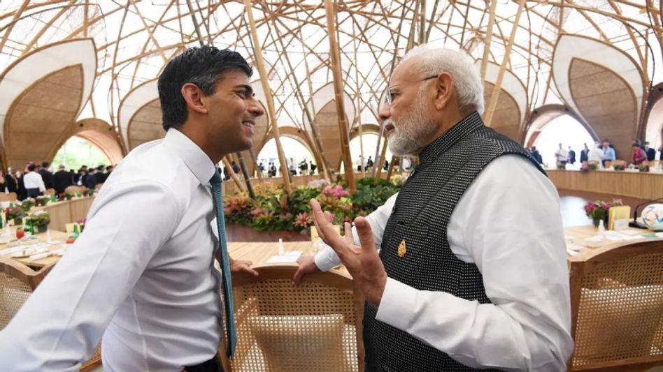 PM Modi with UK PM Sunak PM Modi with UK PM Sunak