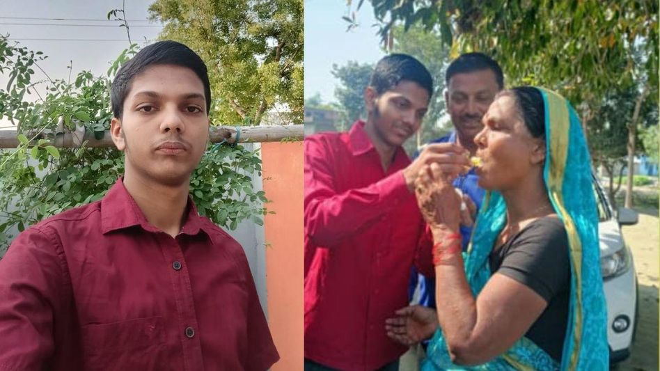 प्रथम राज अपने परिजनों के साथ.  प्रथम राज अपने परिजनों के साथ.