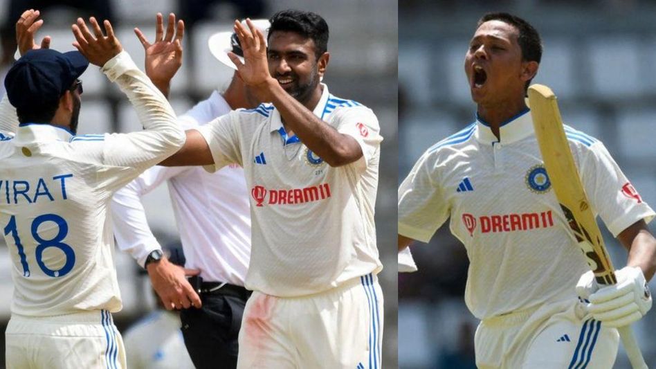 अश्विन और यशस्वी ने बनाए कई रिकॉर्ड अश्विन और यशस्वी ने बनाए कई रिकॉर्ड