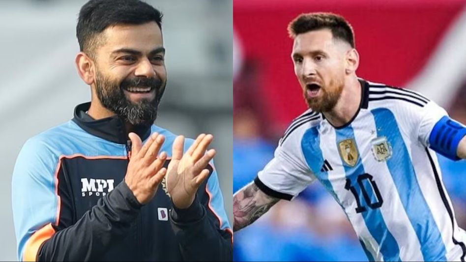 Virat Kohli and Lionel Messi Virat Kohli and Lionel Messi