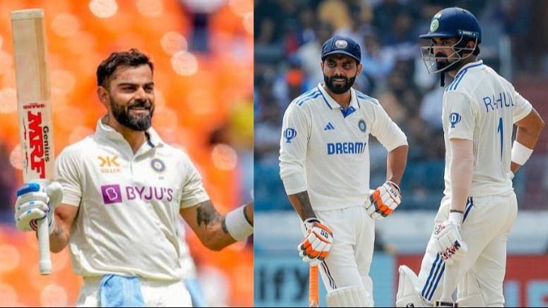 Virat Kohli, Ravindra Jadeja and KL Rahul