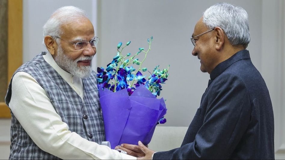 CM Nitish Kumar Met PM Modi CM Nitish Kumar Met PM Modi
