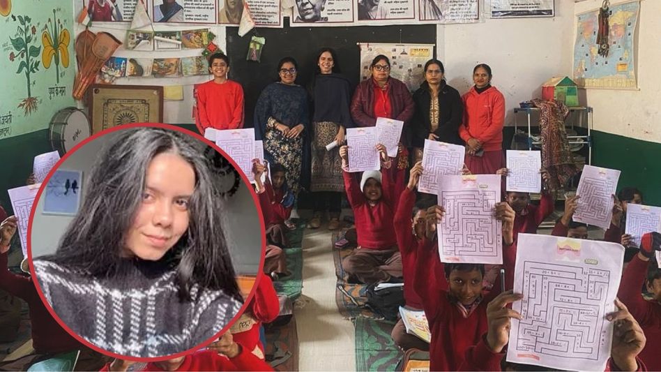 Jahnvi Mahana teaching maths to poor kids Jahnvi Mahana teaching maths to poor kids