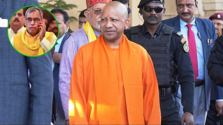 Yogi Adityanath and Om Prakash Rajbhar Yogi Adityanath and Om Prakash Rajbhar
