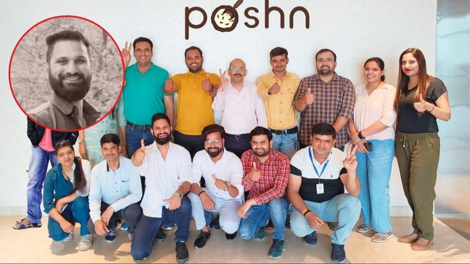Shashank Singh with Poshn Team (Image Credit: poshn.co) Shashank Singh with Poshn Team (Image Credit: poshn.co)