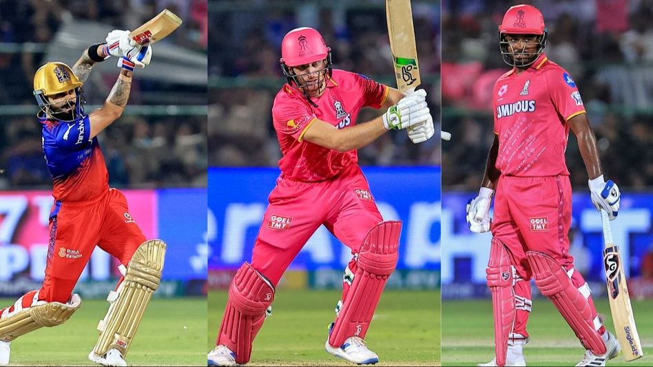 Virat Kohli, Jos Buttler and Sanju Samson (photo PTI) Virat Kohli, Jos Buttler and Sanju Samson (photo PTI)