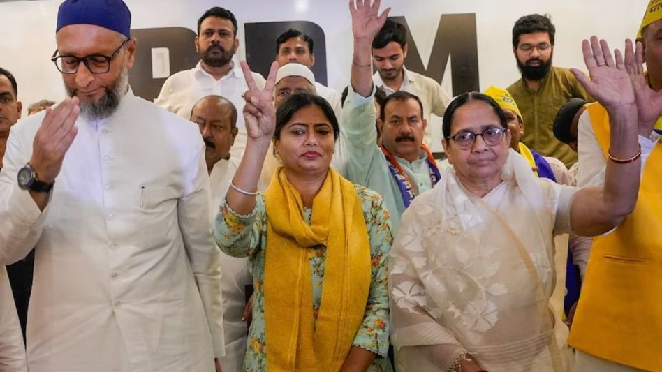 Asaduddin Owaisi & Pallavi Patel (Photo-PTI) Asaduddin Owaisi & Pallavi Patel (Photo-PTI)