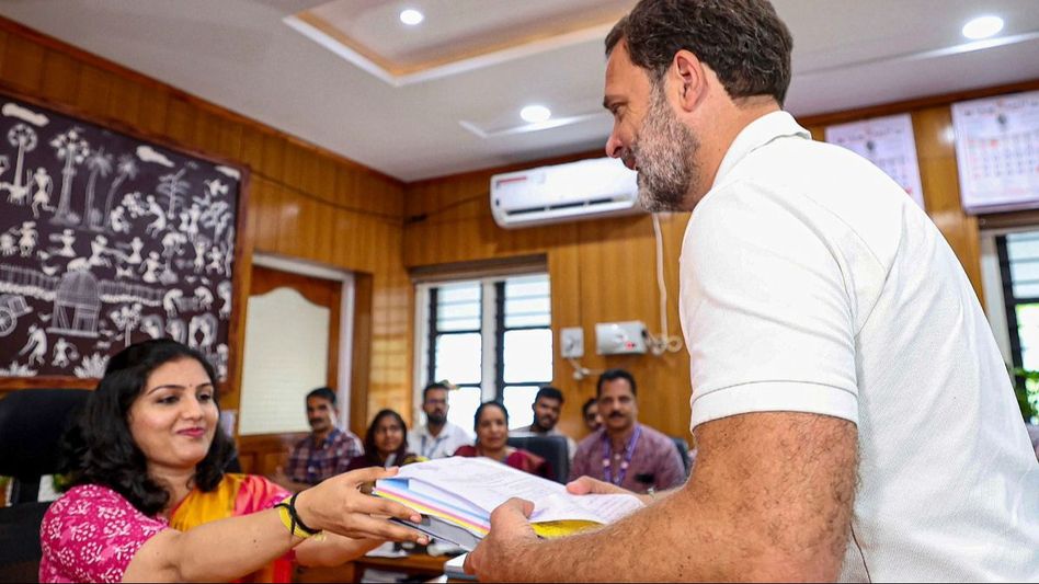 Congress candidate Rahul Gandhi files his nomination papers in Wayanad Congress candidate Rahul Gandhi files his nomination papers in Wayanad