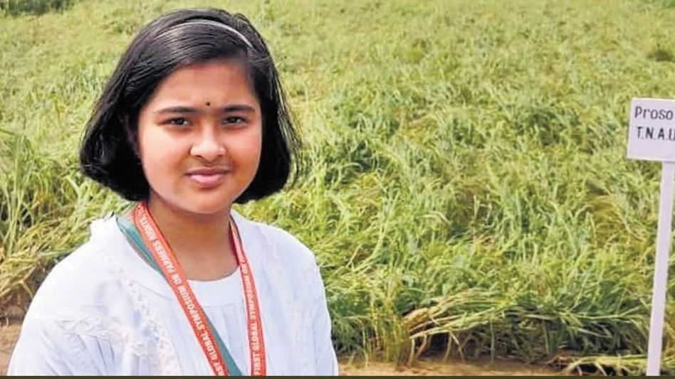 Harshita conserving rare varieties of millets  Harshita conserving rare varieties of millets