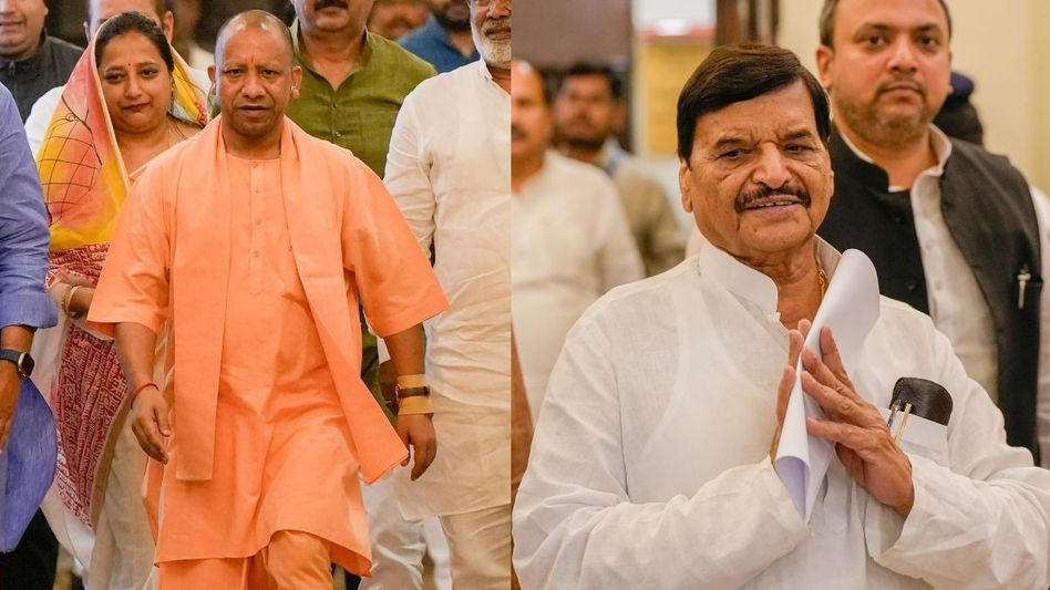 Yogi Adityanath and Shivpal Yadav Yogi Adityanath and Shivpal Yadav