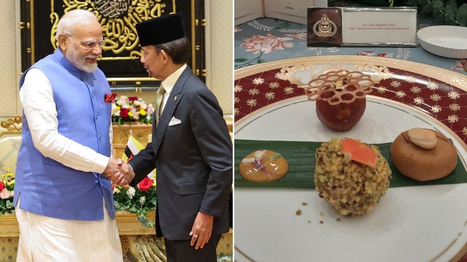 PM Modi's Lunch at Sultan's House (Photo: X/HCIBrunei & narendramodi ) PM Modi's Lunch at Sultan's House (Photo: X/HCIBrunei & narendramodi )