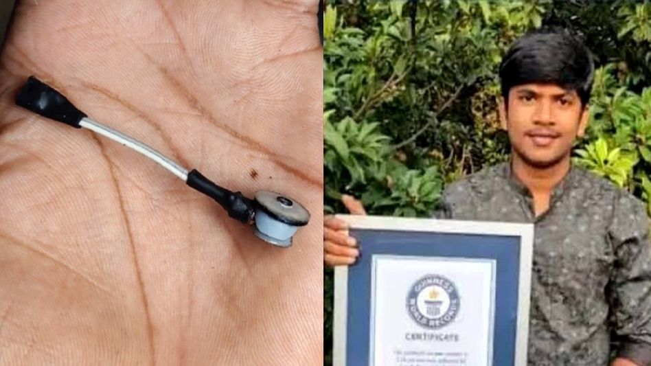 Indian student reclaims Guinness record with world’s smallest vacuum cleaner Indian student reclaims Guinness record with world’s smallest vacuum cleaner
