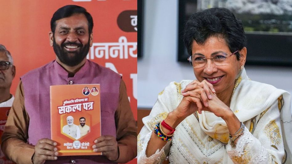 Nayab Singh Saini and Kumari Selja Nayab Singh Saini and Kumari Selja