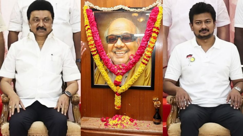 Karunanidhi's Son MK Stalin and Grandson Udhayanidhi Stalin (Photo: PTI) Karunanidhi's Son MK Stalin and Grandson Udhayanidhi Stalin (Photo: PTI)