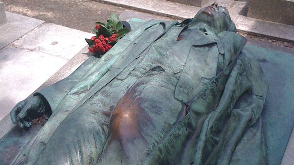 Victor Noir's tombstone in in Paris Victor Noir's tombstone in in Paris