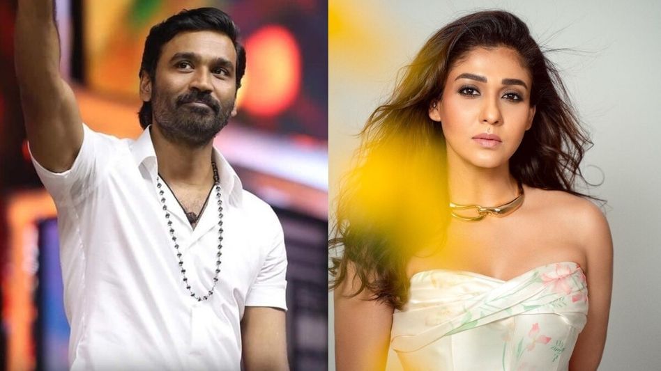 Photos of Nayanthara and Dhanush. Photos of Nayanthara and Dhanush.