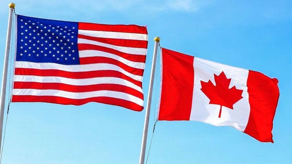 Flag of America and Canada Flag of America and Canada