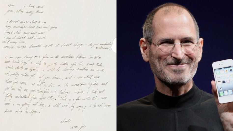 Steve Jobs' handwritten ;etter (Photo: (Screenshots: bonhams.com/Wikipedia)) Steve Jobs' handwritten ;etter (Photo: (Screenshots: bonhams.com/Wikipedia))
