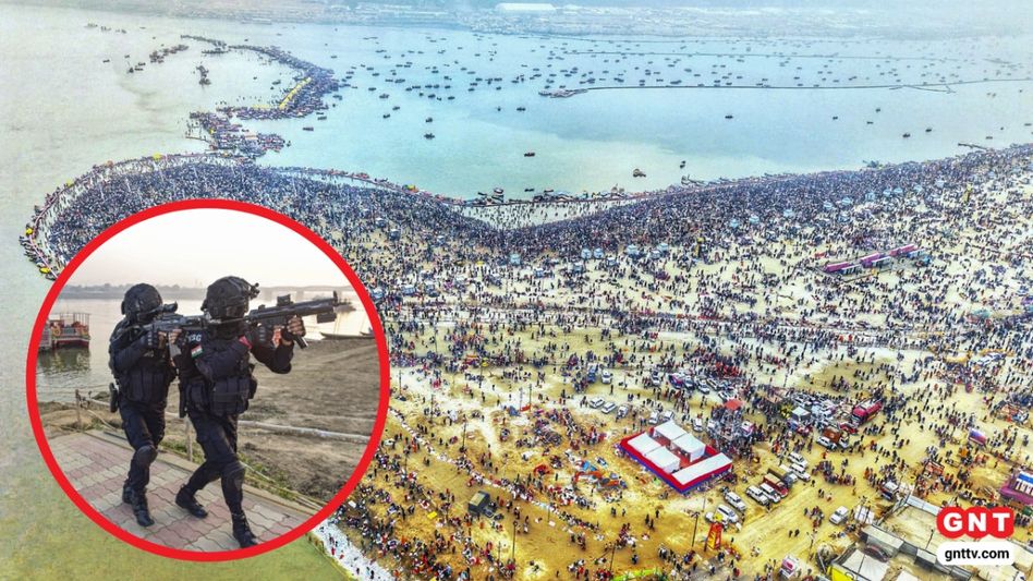 Mahakumbh 2025 Security (Photo Credit: PTI) Mahakumbh 2025 Security (Photo Credit: PTI)