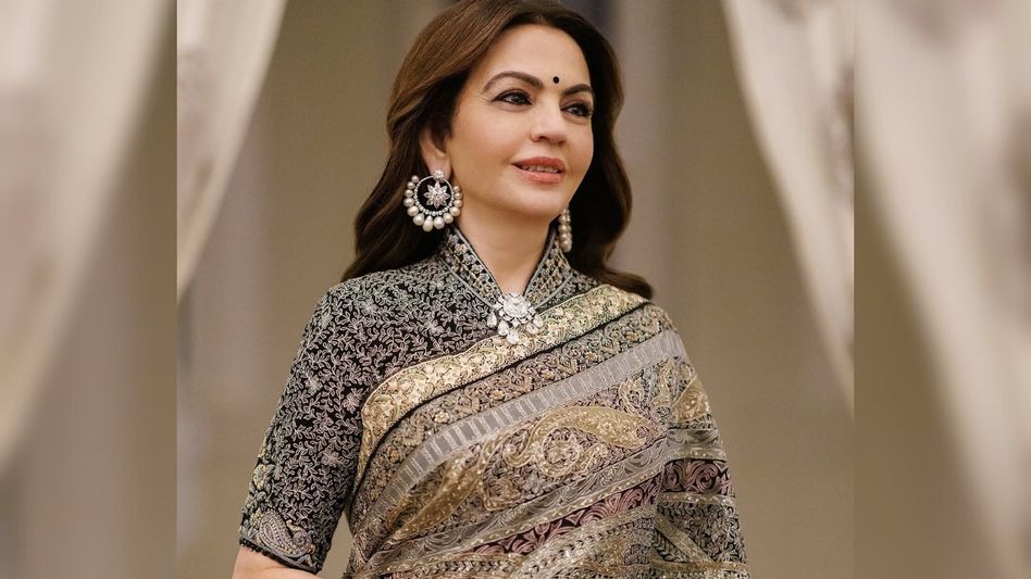 Nita Ambani's Jamawar Saree (Photo: Instagram/@taruntahiliani) Nita Ambani's Jamawar Saree (Photo: Instagram/@taruntahiliani)
