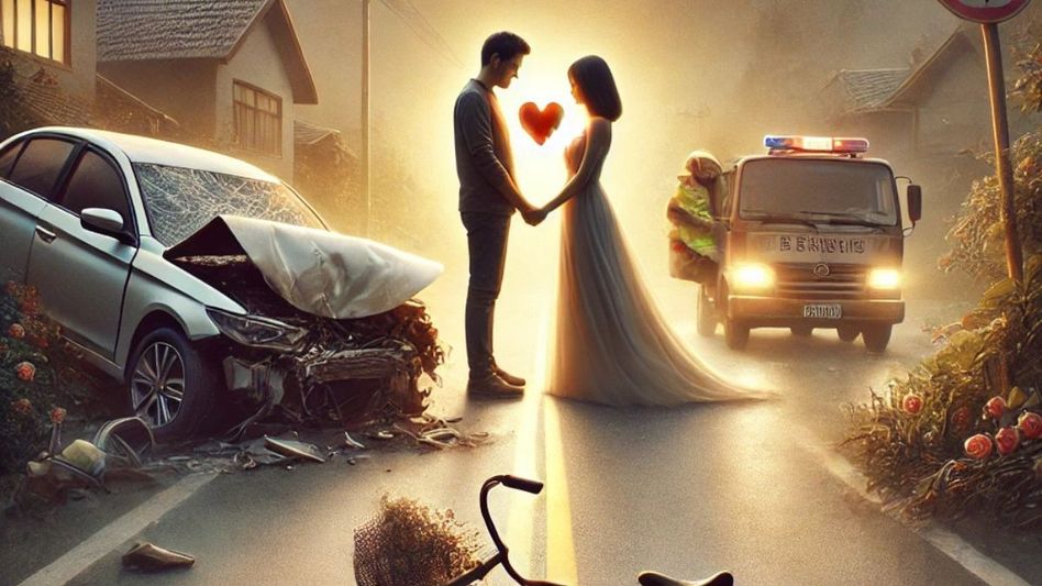 couple together with a car accident couple together with a car accident