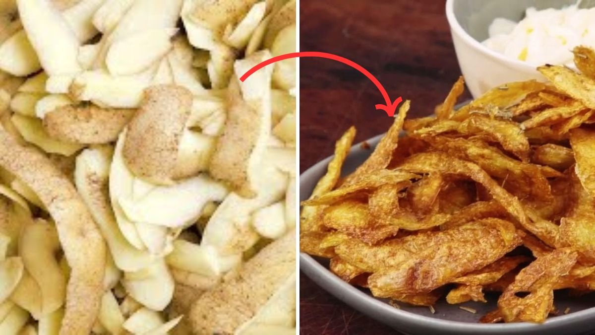 Potato peels to potato peels chips