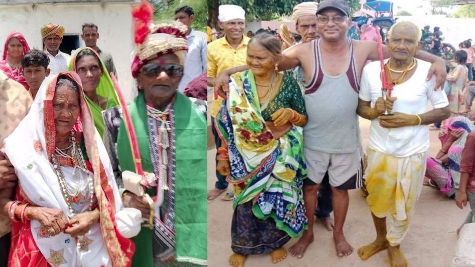 Elderly couple got married after living together for 70 years Elderly couple got married after living together for 70 years
