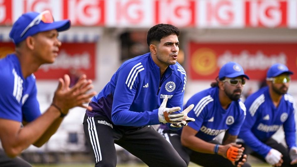 Indian Cricket Team Captain Shubman Gill with Teammates During a Practice Session (ICC via PTI Photo) Indian Cricket Team Captain Shubman Gill with Teammates During a Practice Session (ICC via PTI Photo)