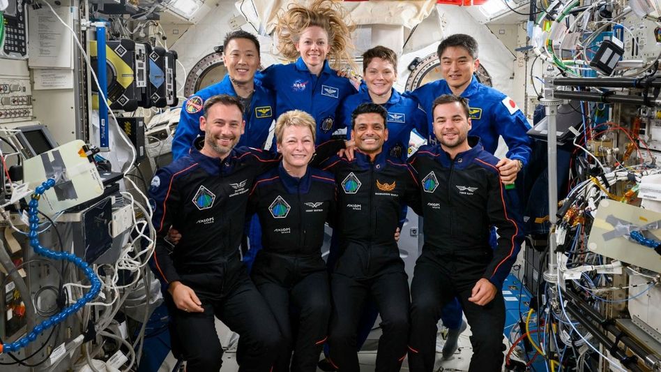 Astronaut Shubhanshu Shukla with his Teammates on the Axiom-4 mission (Photo: @JonnyKimUSA on X via PTI) Astronaut Shubhanshu Shukla with his Teammates on the Axiom-4 mission (Photo: @JonnyKimUSA on X via PTI)