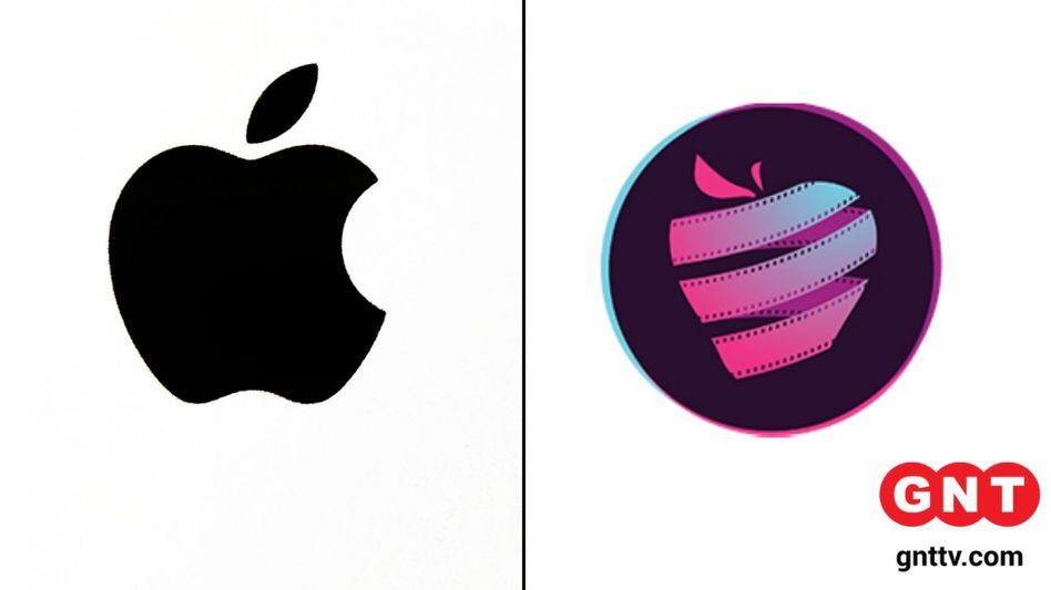 Apple (left logo) and Apple Cinema (right logo) Apple (left logo) and Apple Cinema (right logo)