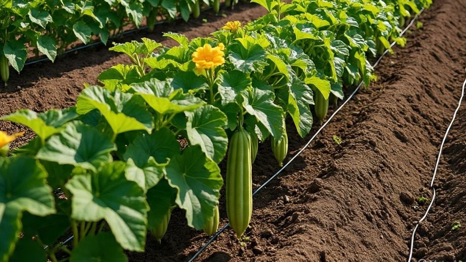 Ridge gourd Farming (Photo/Meta AI) Ridge gourd Farming (Photo/Meta AI)