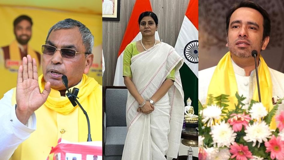 Om Prakash Rajbhar, Anupriya Patel and Jayant Chaudhary Om Prakash Rajbhar, Anupriya Patel and Jayant Chaudhary