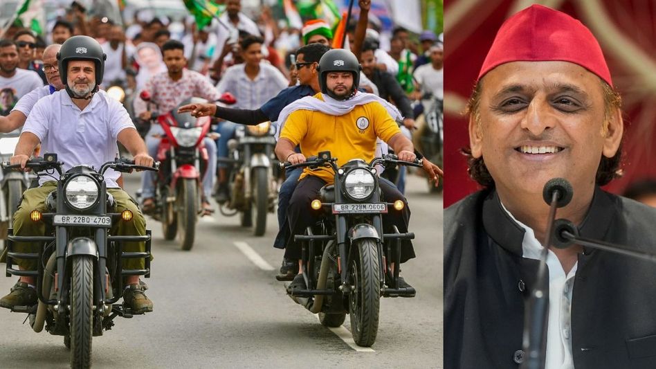 Rahul Gandhi, Tejashwi Yadav and Akhilesh Yadav (Photo: PTI) Rahul Gandhi, Tejashwi Yadav and Akhilesh Yadav (Photo: PTI)