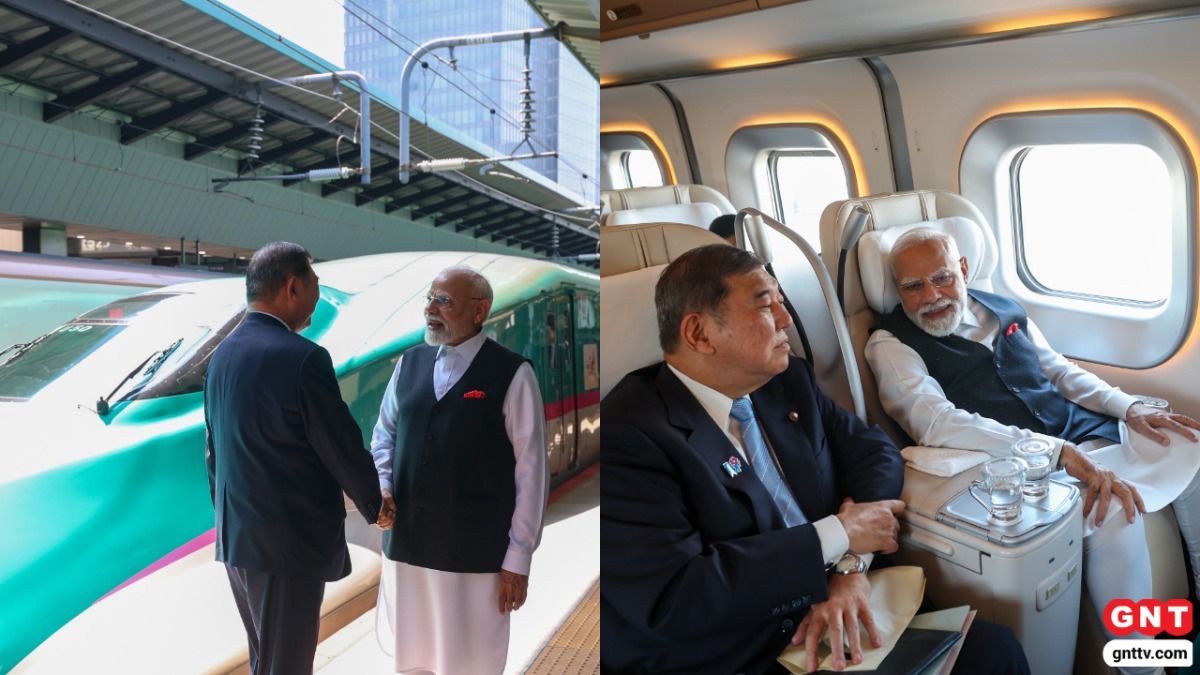 PM Modi in Japanese Bullet Train (Photo Credit: X_Shigeruishiba)