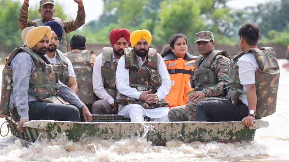 CM Bhagwant Singh Mann Visiting Flood Affected Areas CM Bhagwant Singh Mann Visiting Flood Affected Areas