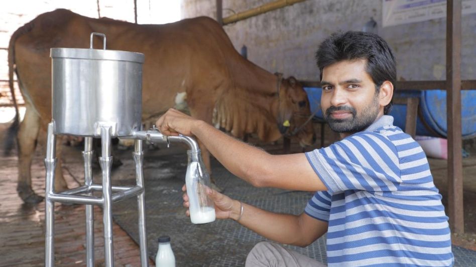 Dairy farmer Santosh Kumar Dairy farmer Santosh Kumar