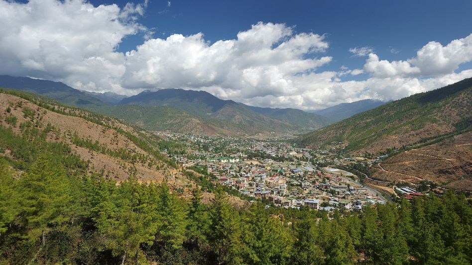 A glimpse of Thimphu, Bhutan A glimpse of Thimphu, Bhutan