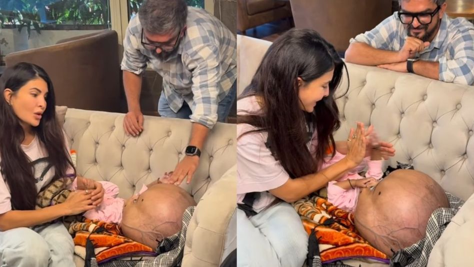 Jacqueline Fernandez visits child with rare condition, pledges support Jacqueline Fernandez visits child with rare condition, pledges support