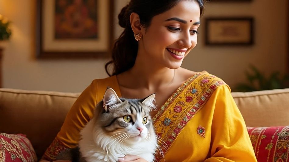 Woman with Cat (Photo/Meta AI) Woman with Cat (Photo/Meta AI)